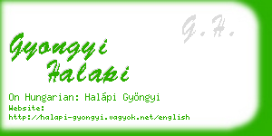 gyongyi halapi business card